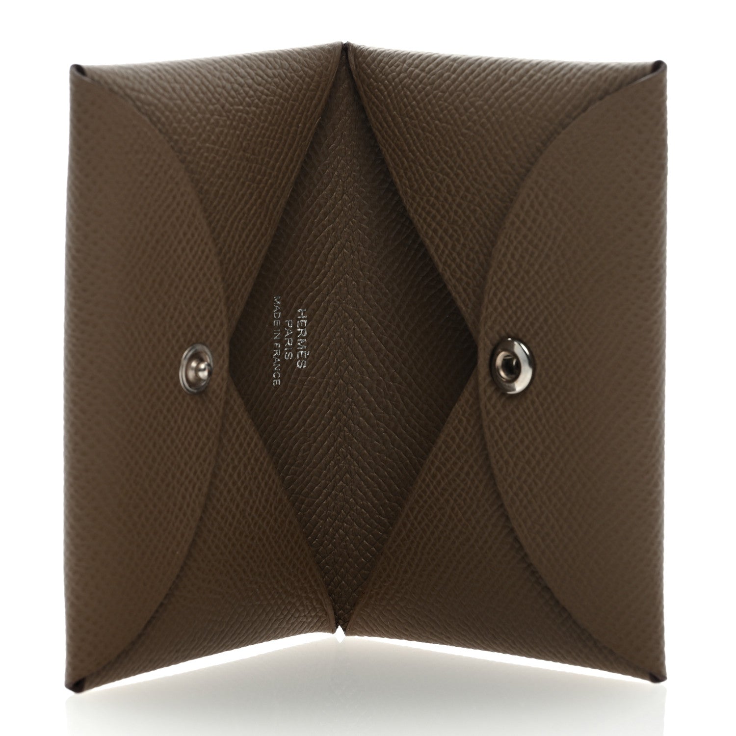 Hermes Epsom Calvi Card Case Etoupe 5 of 6