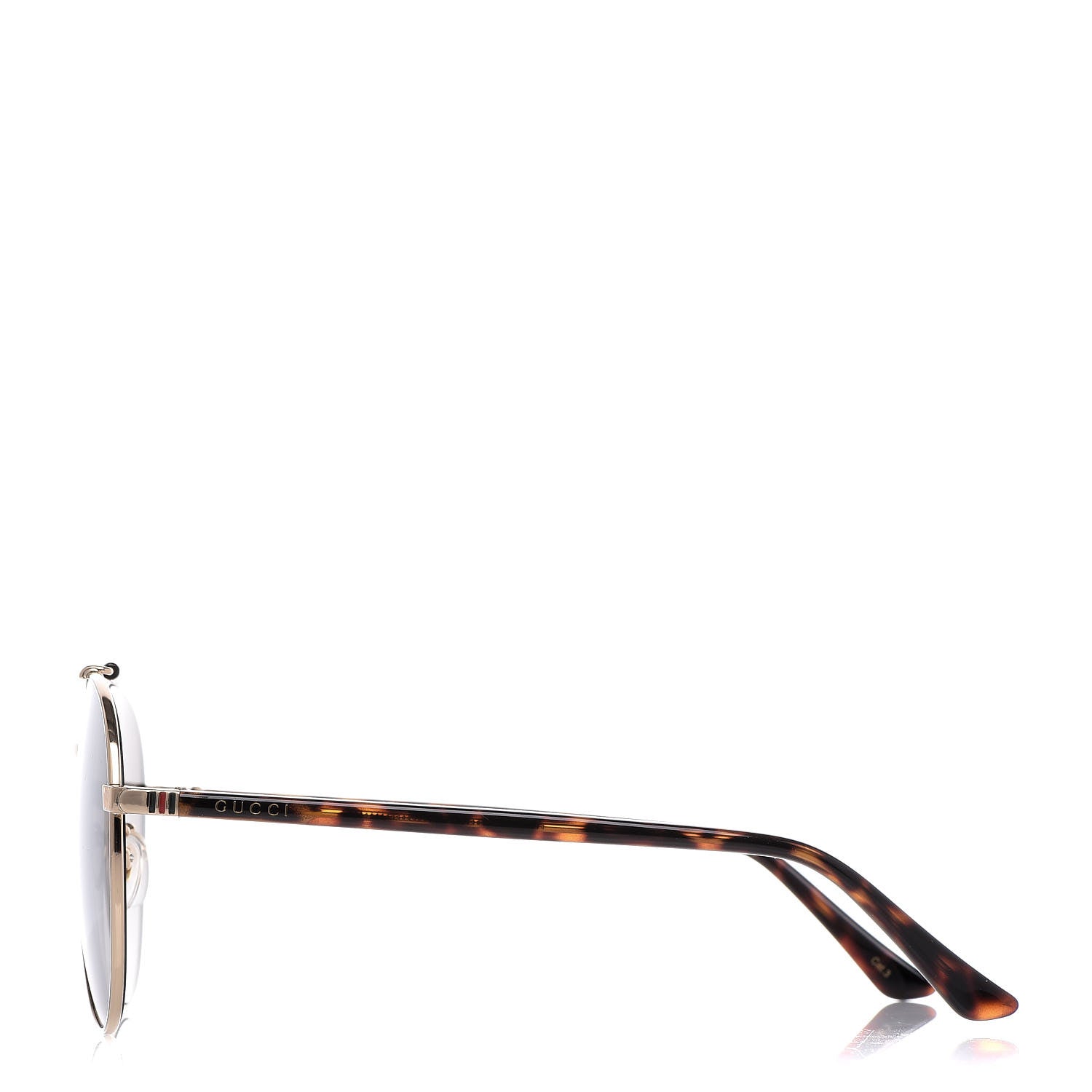 Gucci Aviator Sunglasses GG0014S Tortoise 3 of 7