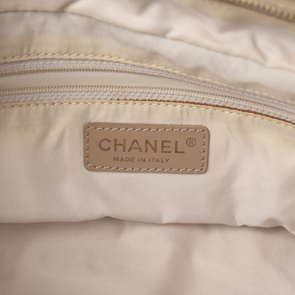 Chanel Nylon Travel Bowler Beige 6 of 14