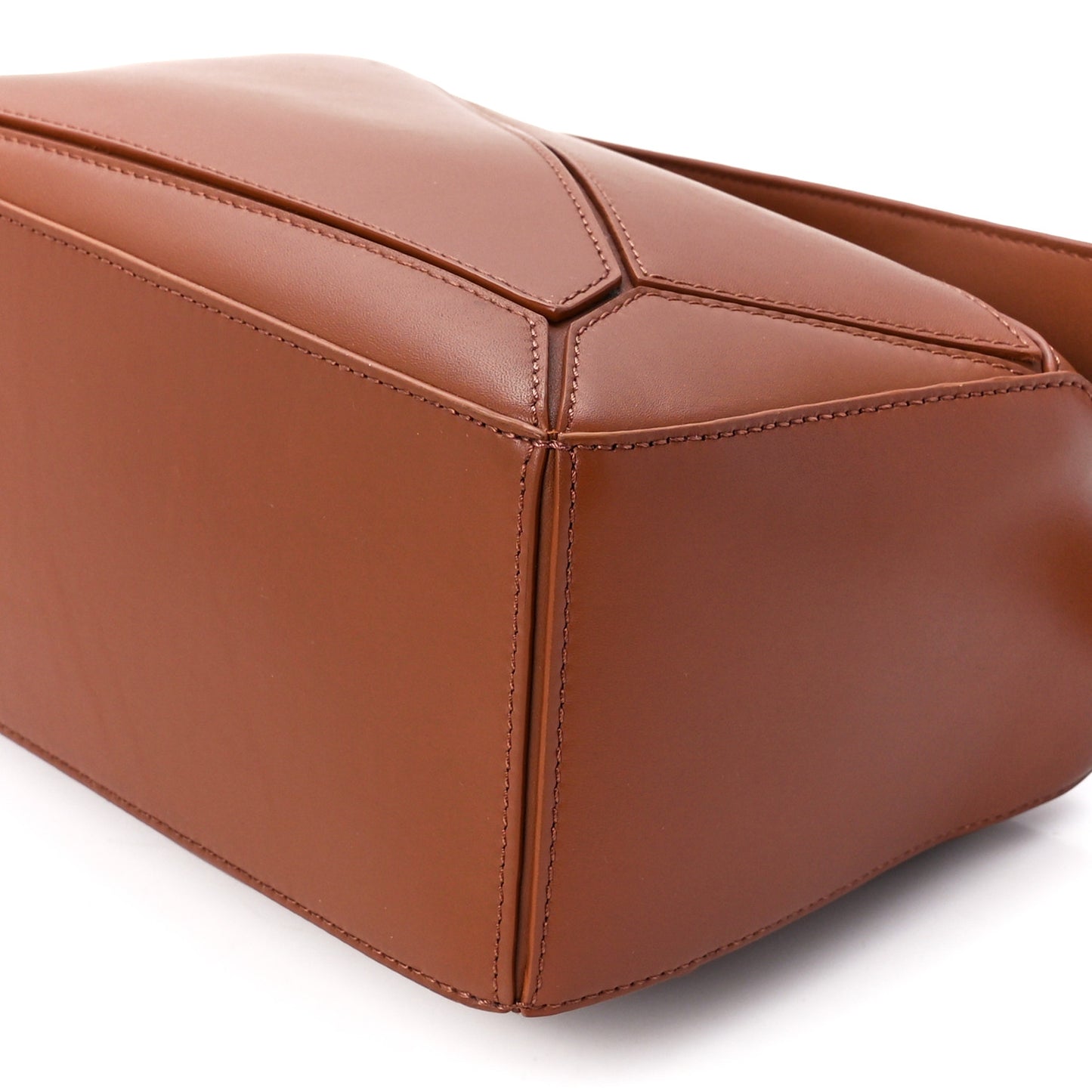 Satin Calfskin Small Puzzle Bag Pecan