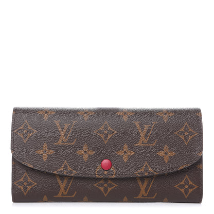 Louis Vuitton Monogram Emilie Wallet Fuchsia 1 of 7