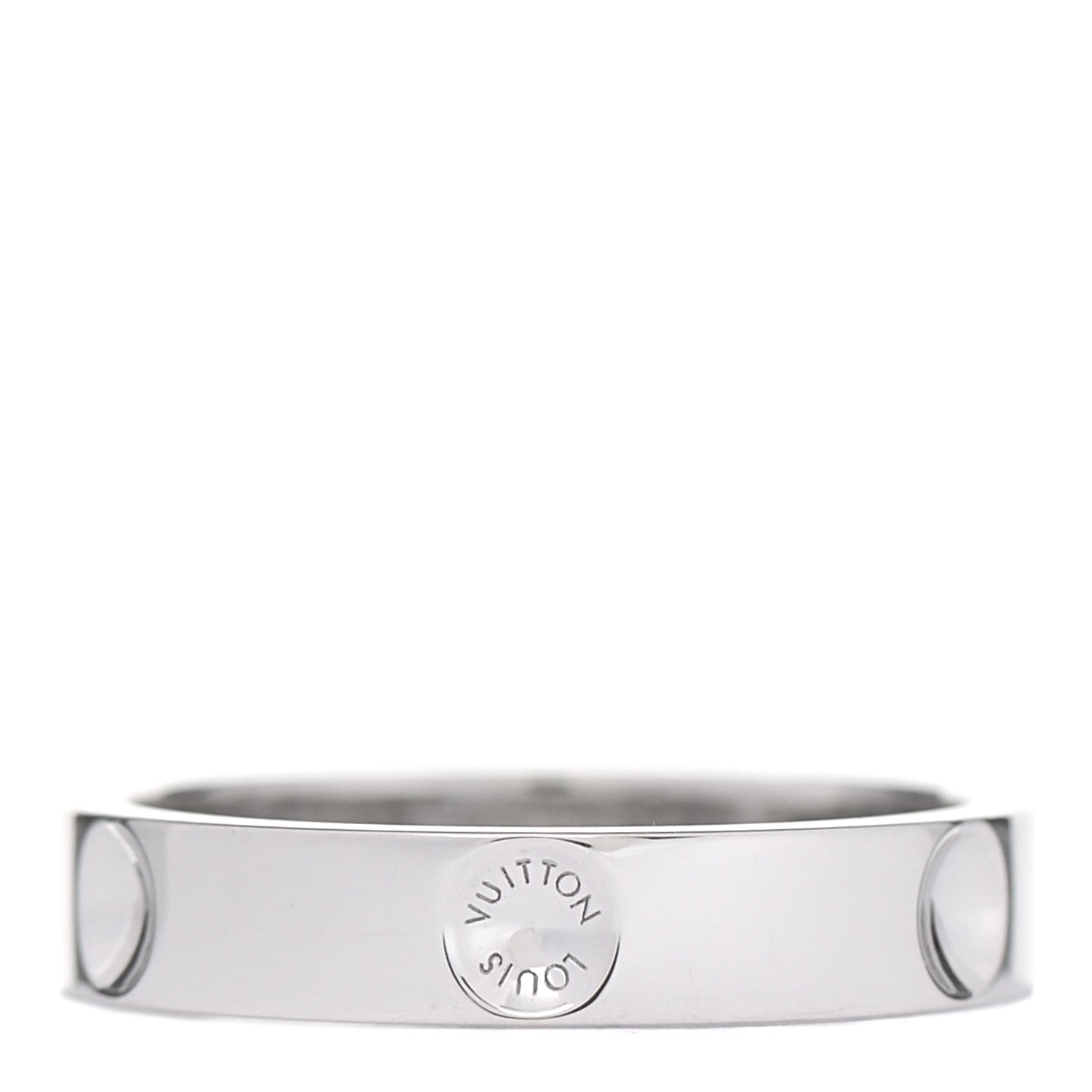 Louis Vuitton Platinum Empreinte Ring 49 4.75 1 of 5
