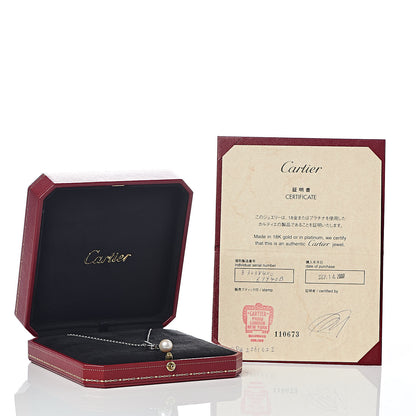 Cartier 18K White Gold Diamond Pearl Himalia Pendant Necklace 8 of 8