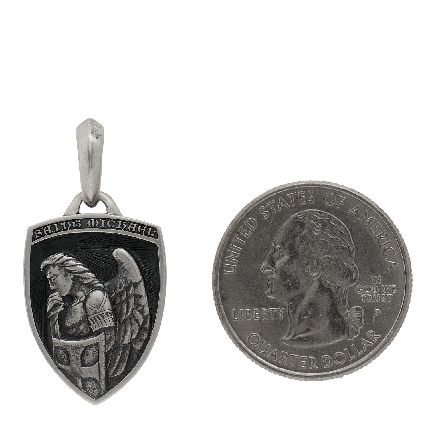 David Yurman Sterling Silver St. Michael Amulet Pendant 2 of 3