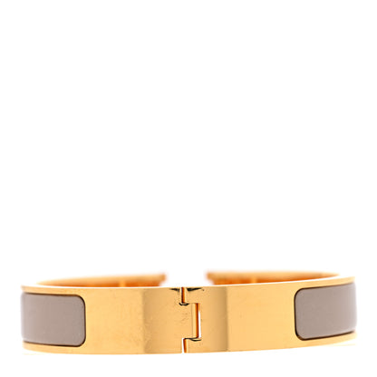 Hermes Enamel Narrow Clic Clac H Bracelet PM Beige Rose 3 of 5