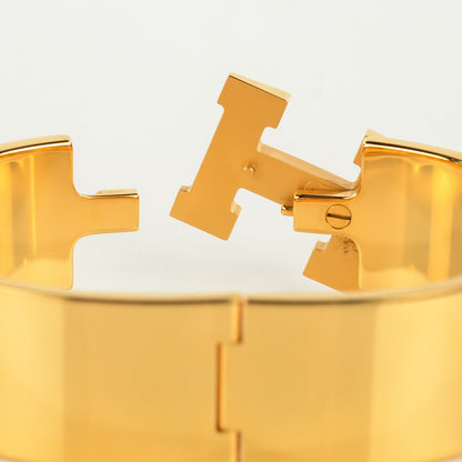 Hermes Enamel Wide Clic Clac H Bracelet GM Capucine 7 of 7
