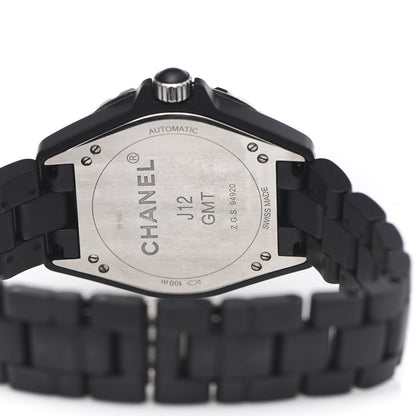 Chanel Stainless Steel Matte Ceramic 41mm J12 GMT Automatic Watch Black 5 of 7