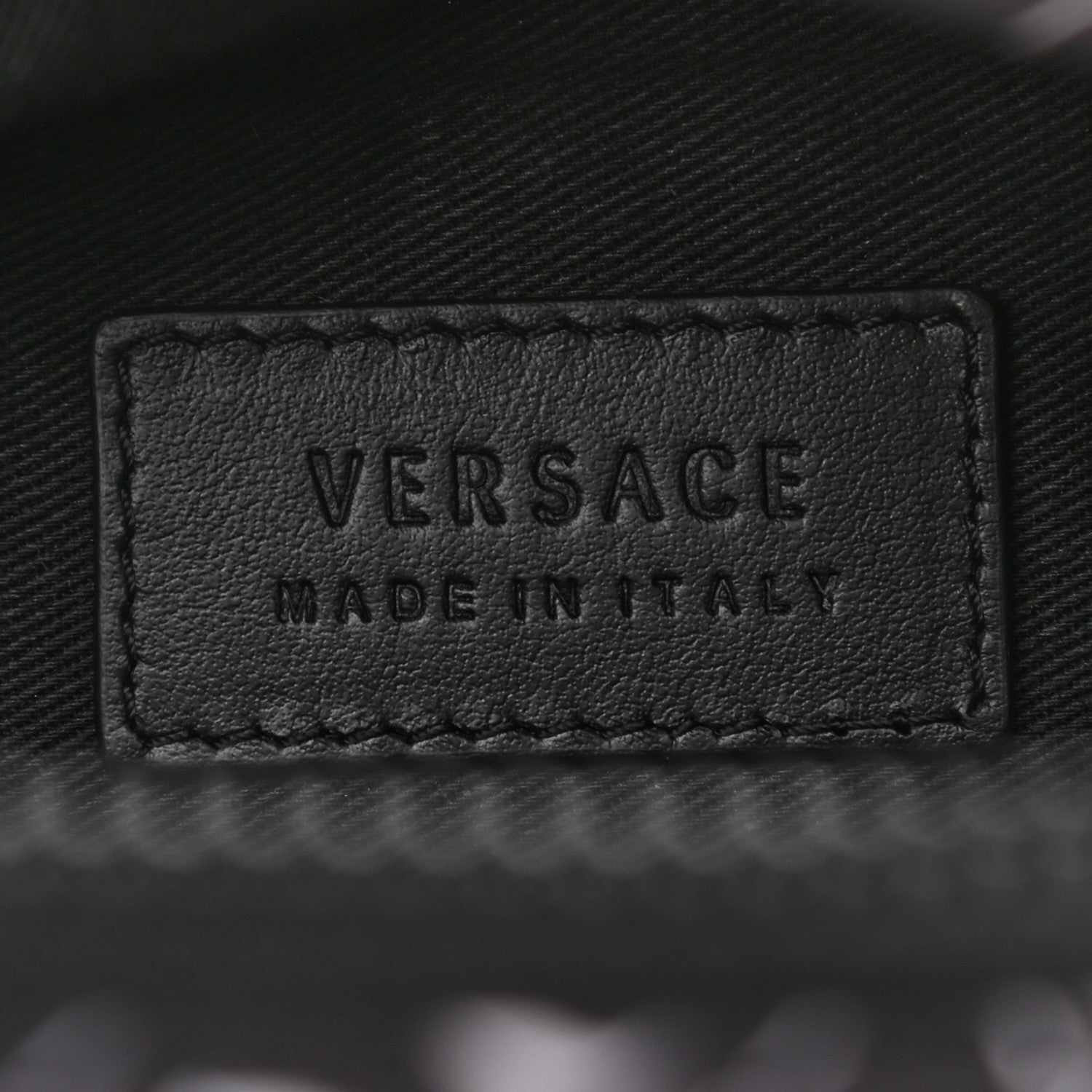 Versace Nylon Logo Belt Bag Black White 6 of 9