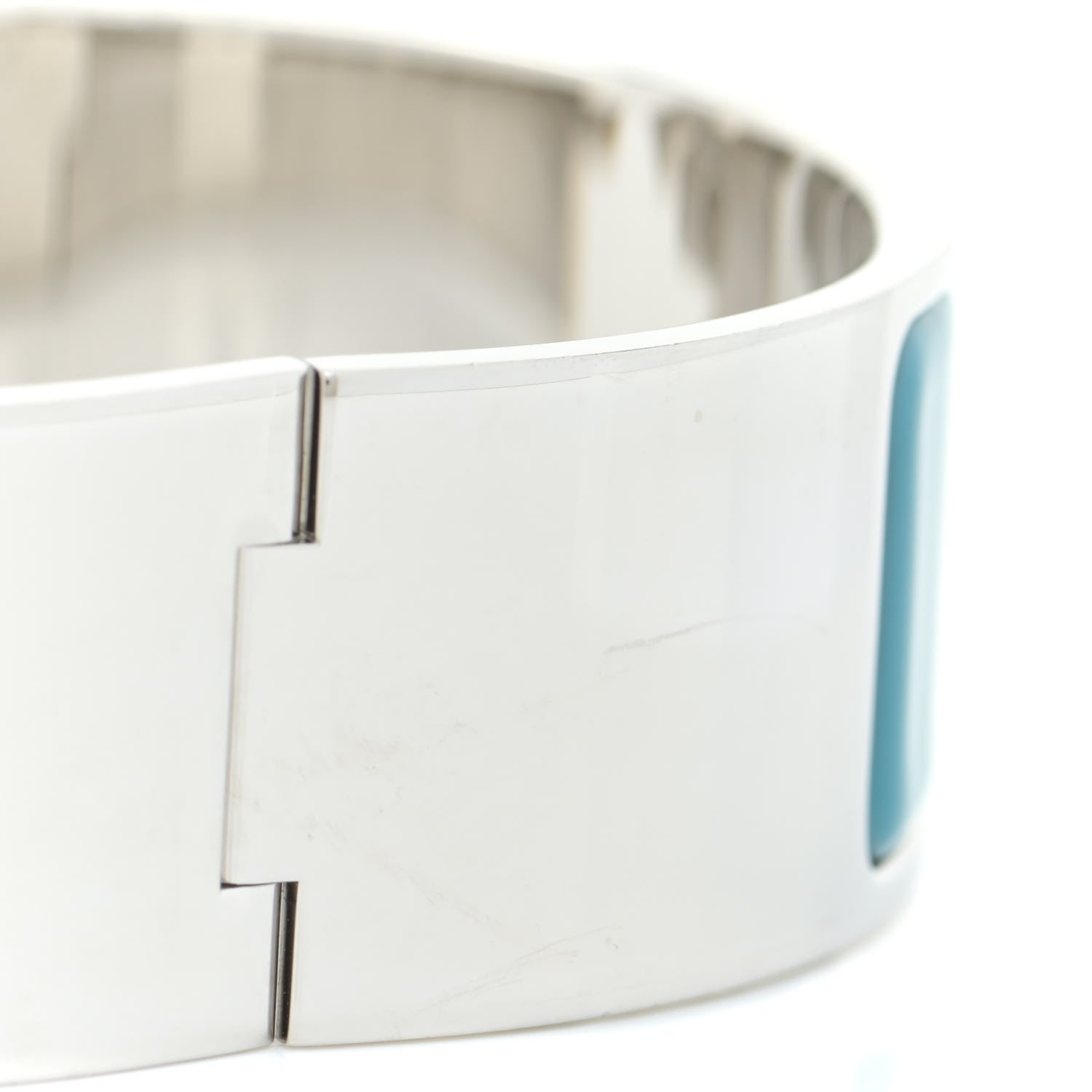 Hermes Enamel Wide Clic Clac H Bracelet PM Bleu Izmir 6 of 6