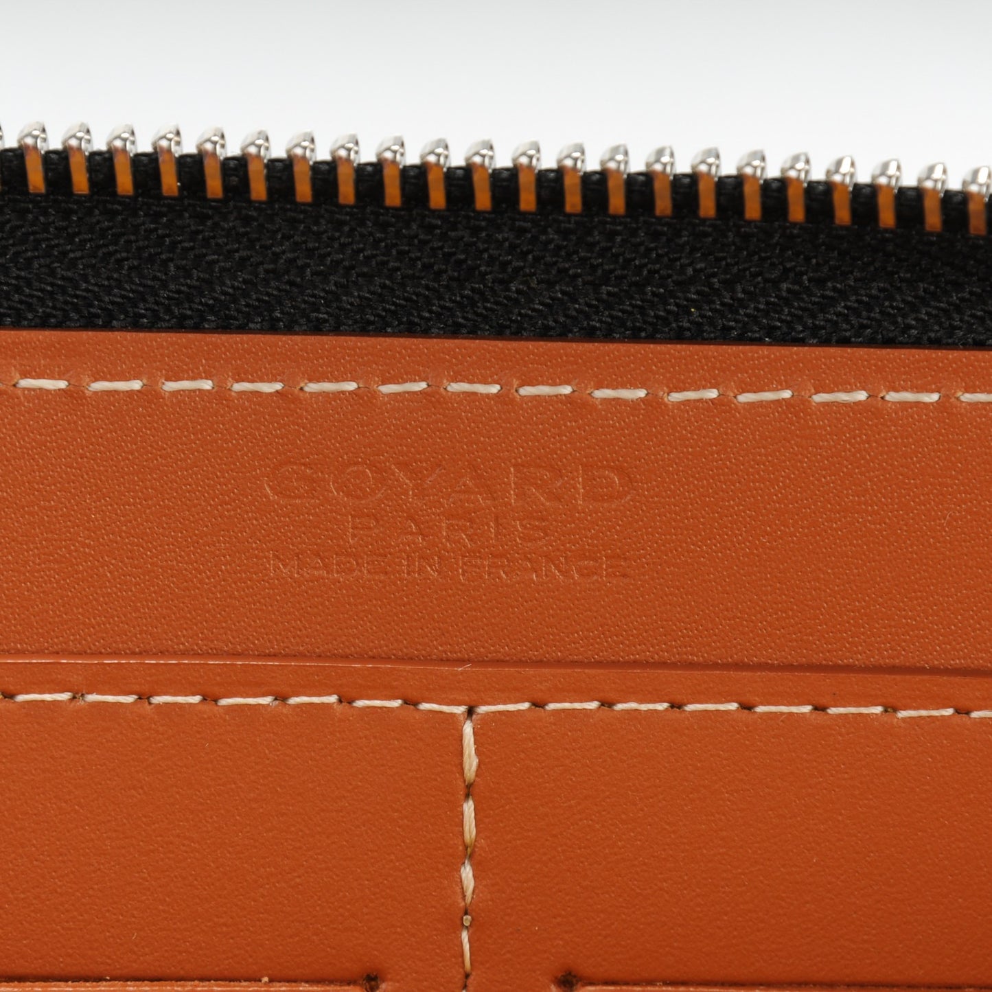 Goyardine Matignon Zip Around GM Wallet Black Gold
