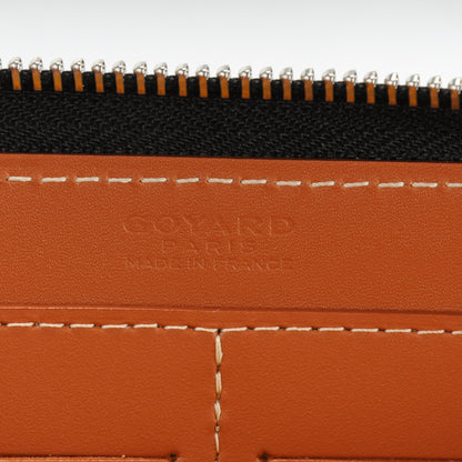 Goyard Goyardine Matignon Zip Around GM Wallet Black Gold 6 of 6