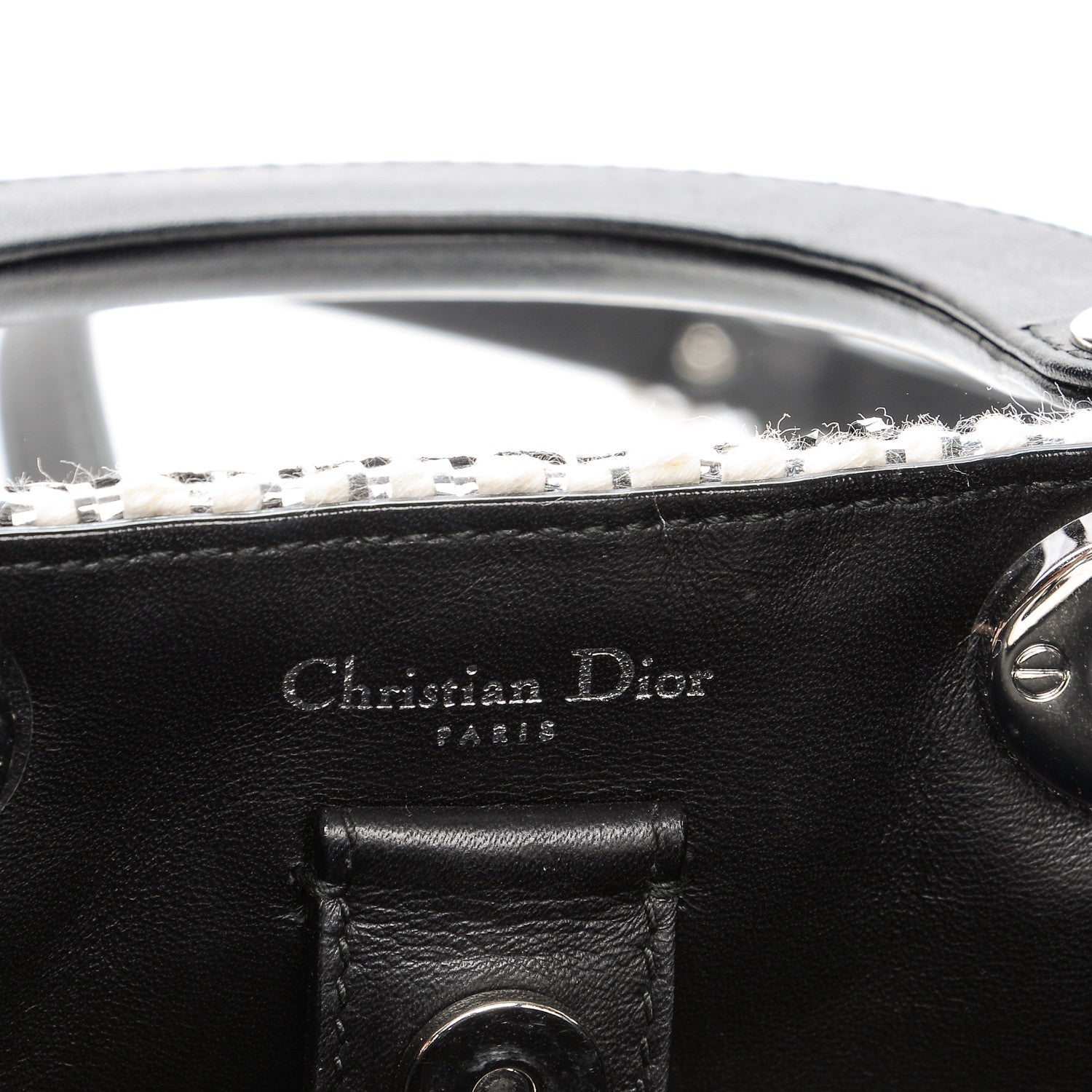 Christian Dior Metallic Tweed Mini Diorissimo Silver 7 of 8