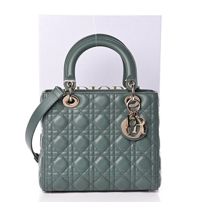 Christian Dior Lambskin Cannage Medium Lady Dior Orage 11 of 11