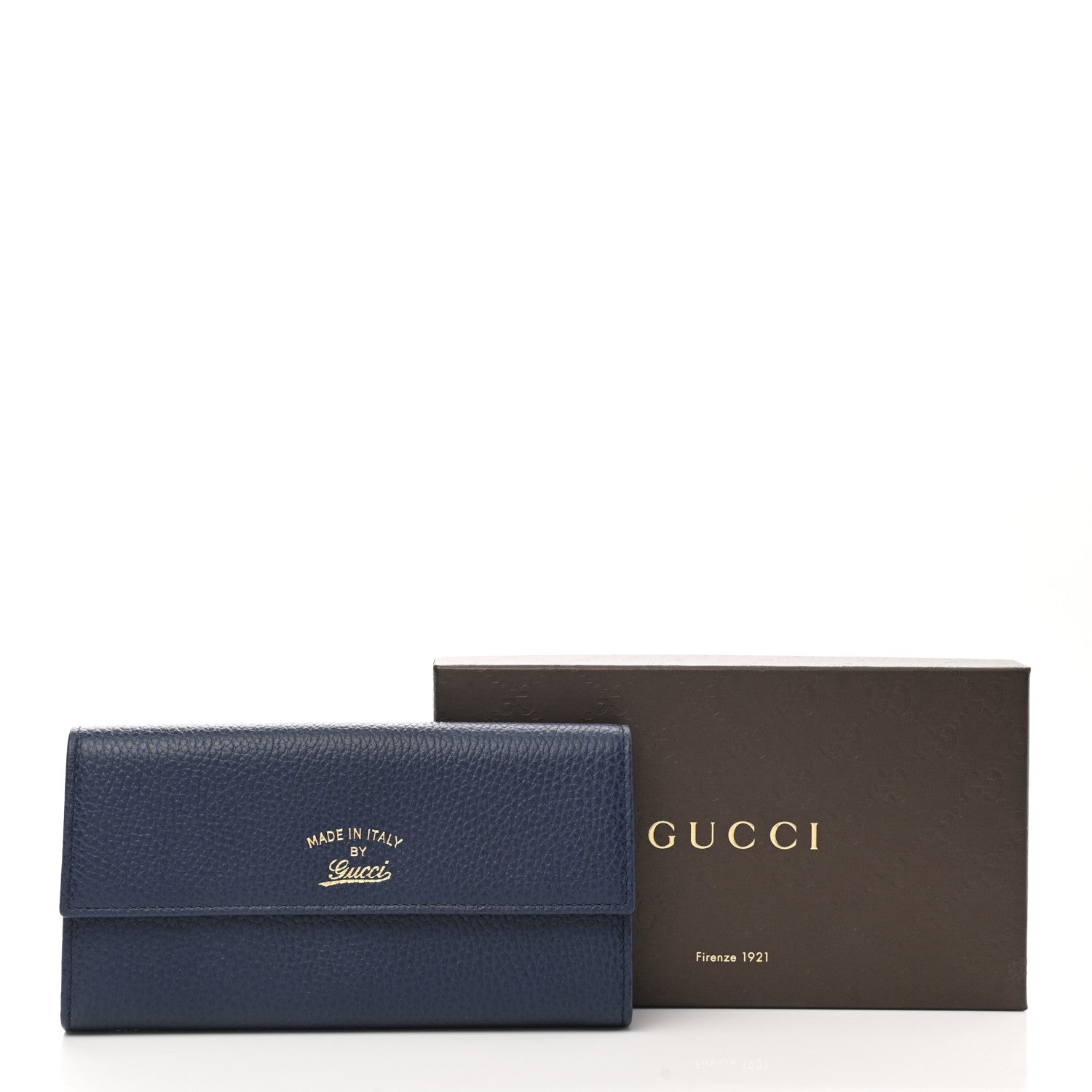 Gucci Dollar Calfskin Swing Continental Wallet Marine Deep Cobalt 8 of 8