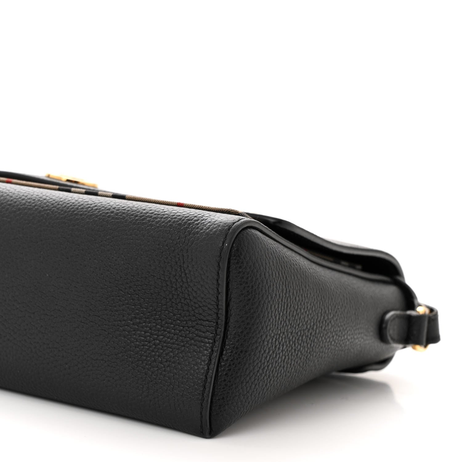 Burberry Grainy Calfskin Vintage Check Note Crossbody Bag Black 9 of 11