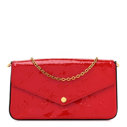 Louis Vuitton LOUIS VUITTON Vernis Felicie Pochette Chain Wallet Cherry 3 of 13