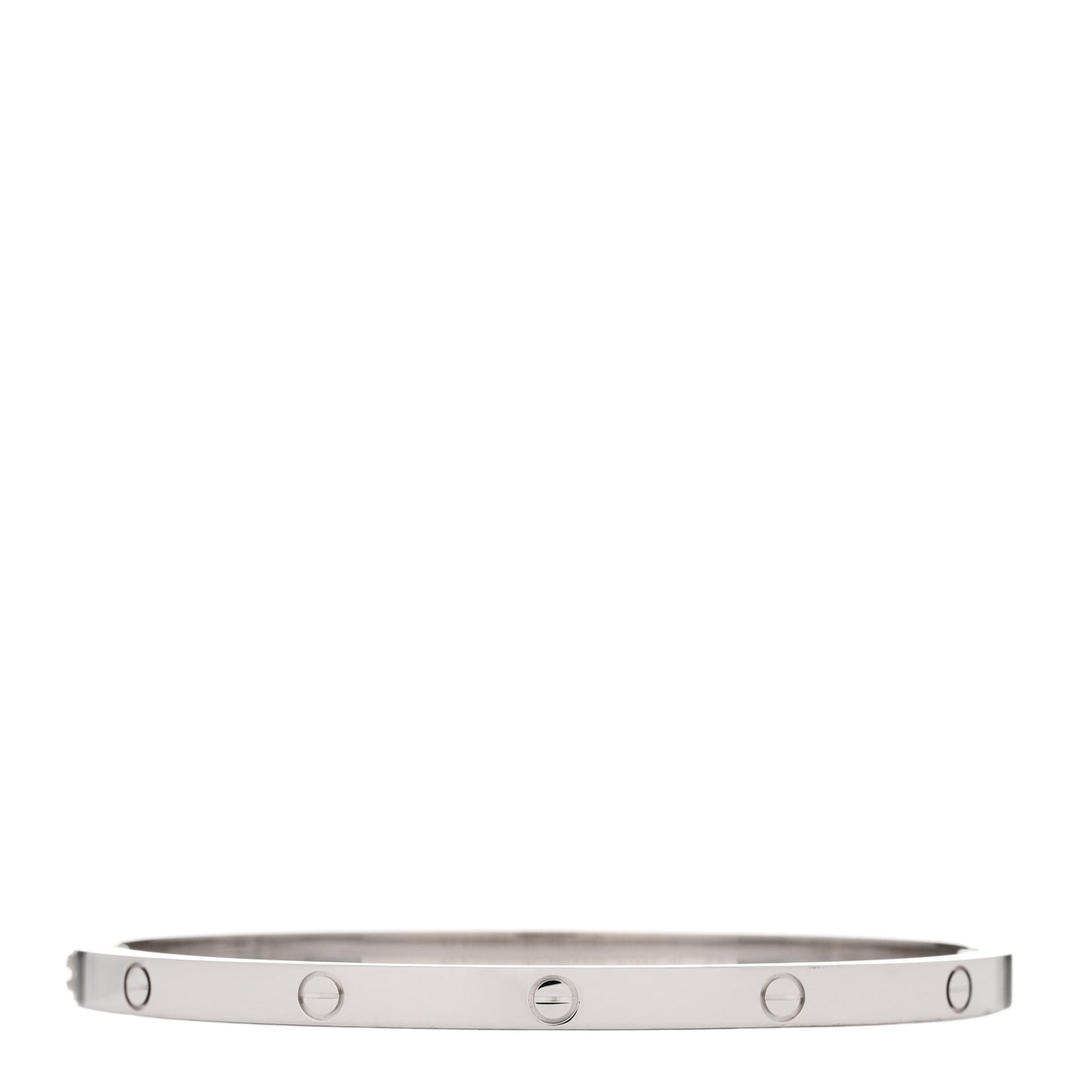18K White Gold Small LOVE Bracelet 16