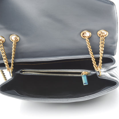 Saint Laurent Calfskin Y Quilted Monogram Medium Loulou Chain Satchel Asphalt 5 of 11