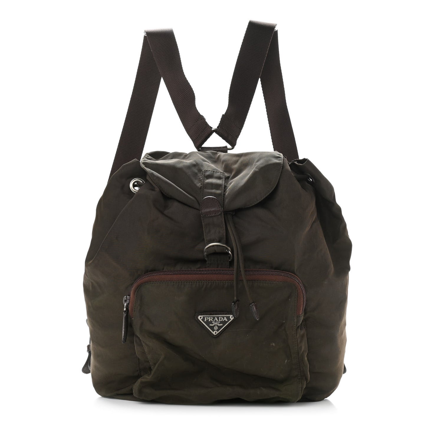 Nylon Vela Cinch Backpack Green