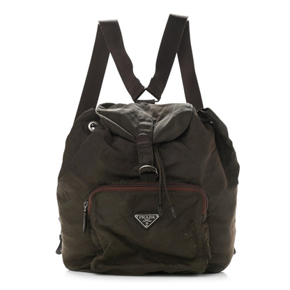 Prada Nylon Vela Cinch Backpack Green 1 of 12