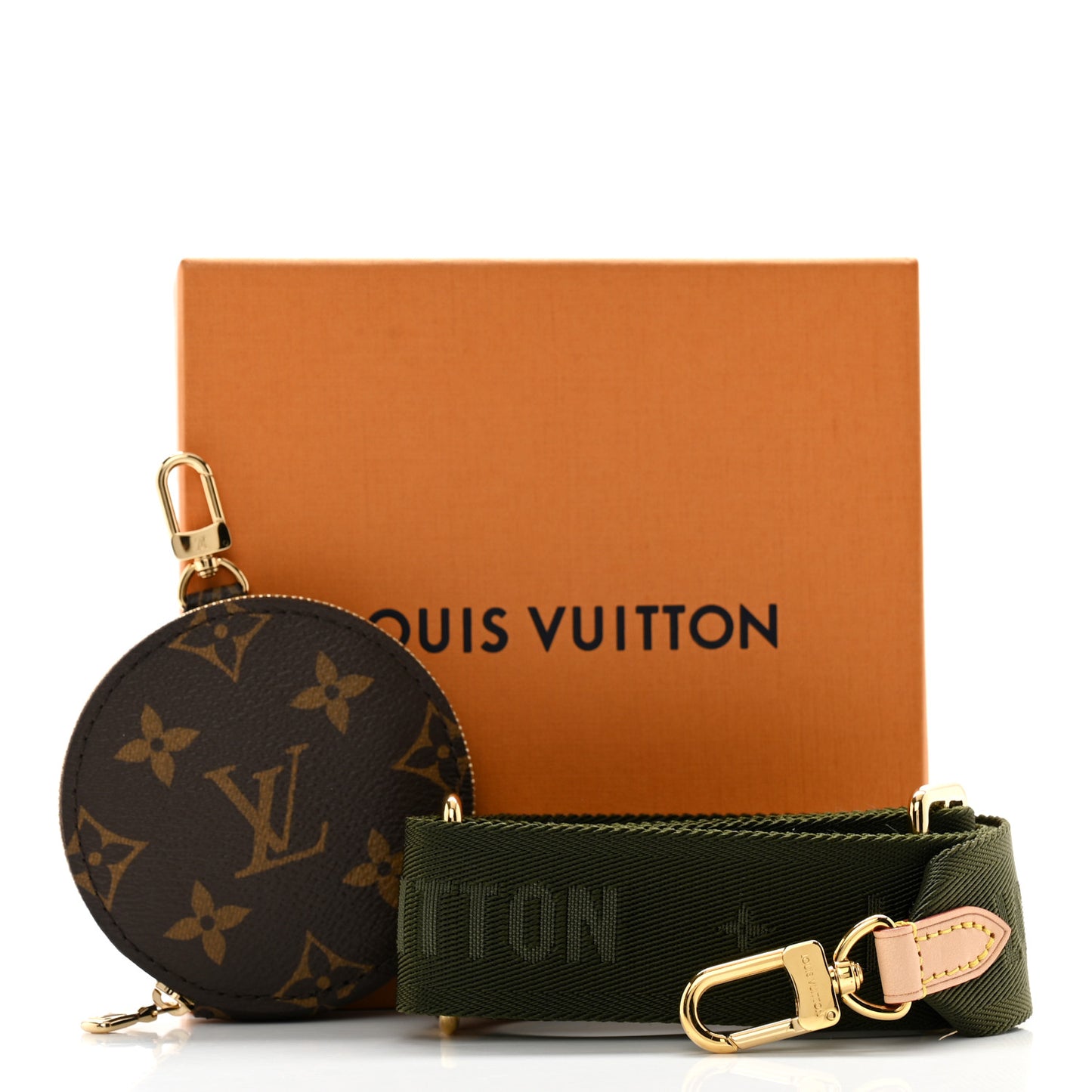 Monogram Multi Pochette Accessories Bandouliere Shoulder Strap Kaki