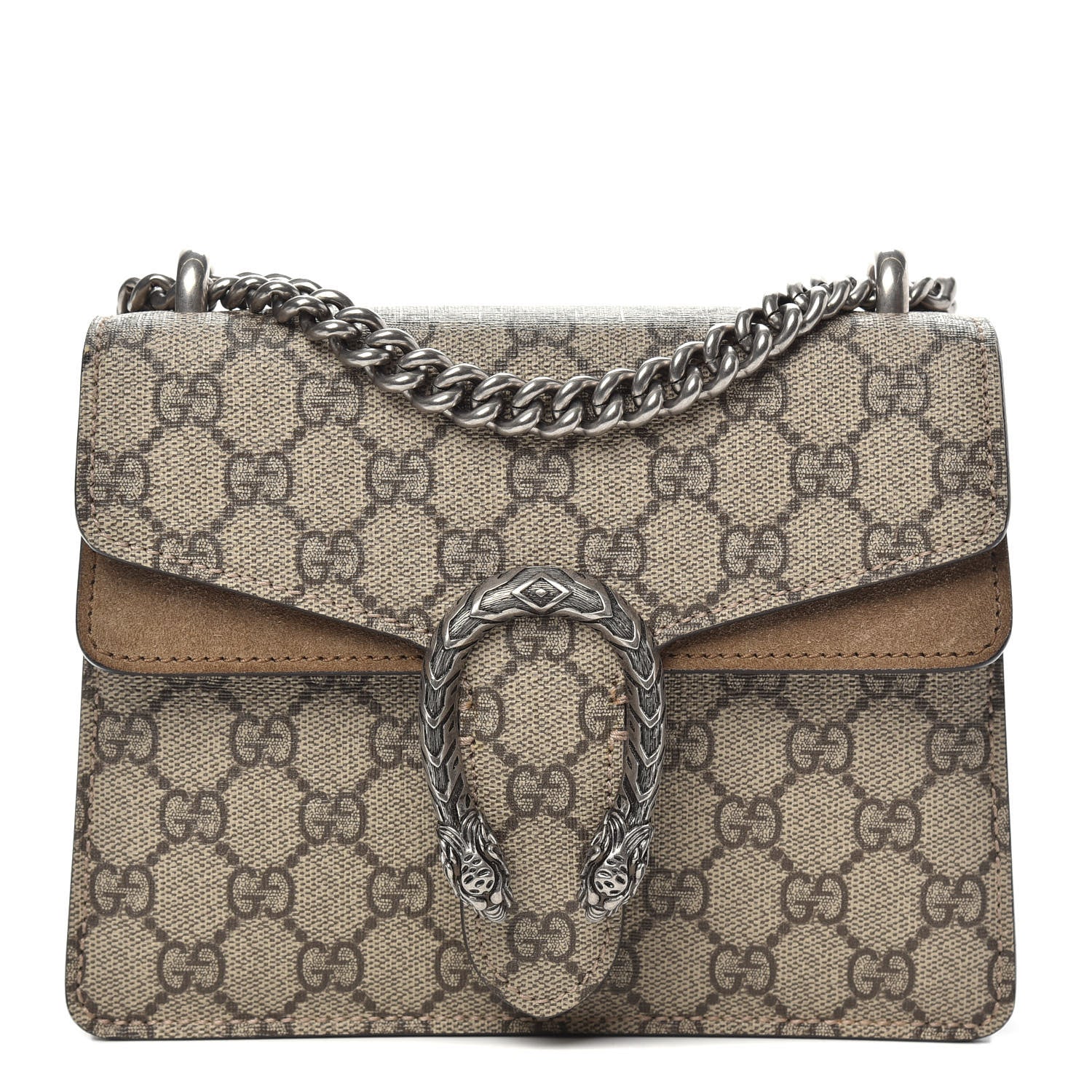Gucci GG Supreme Monogram Mini Dionysus Shoulder Bag Taupe 1 of 13