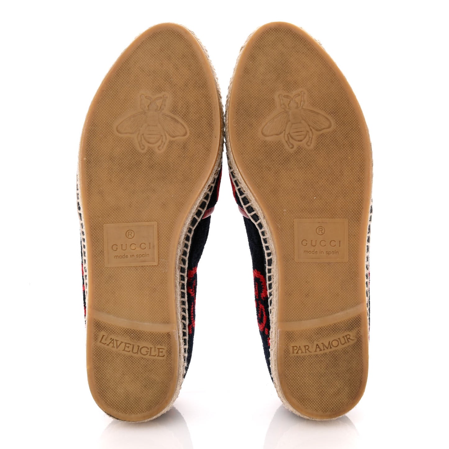 Terry Cloth GG Monogram Espadrilles 36.5 Blue Red