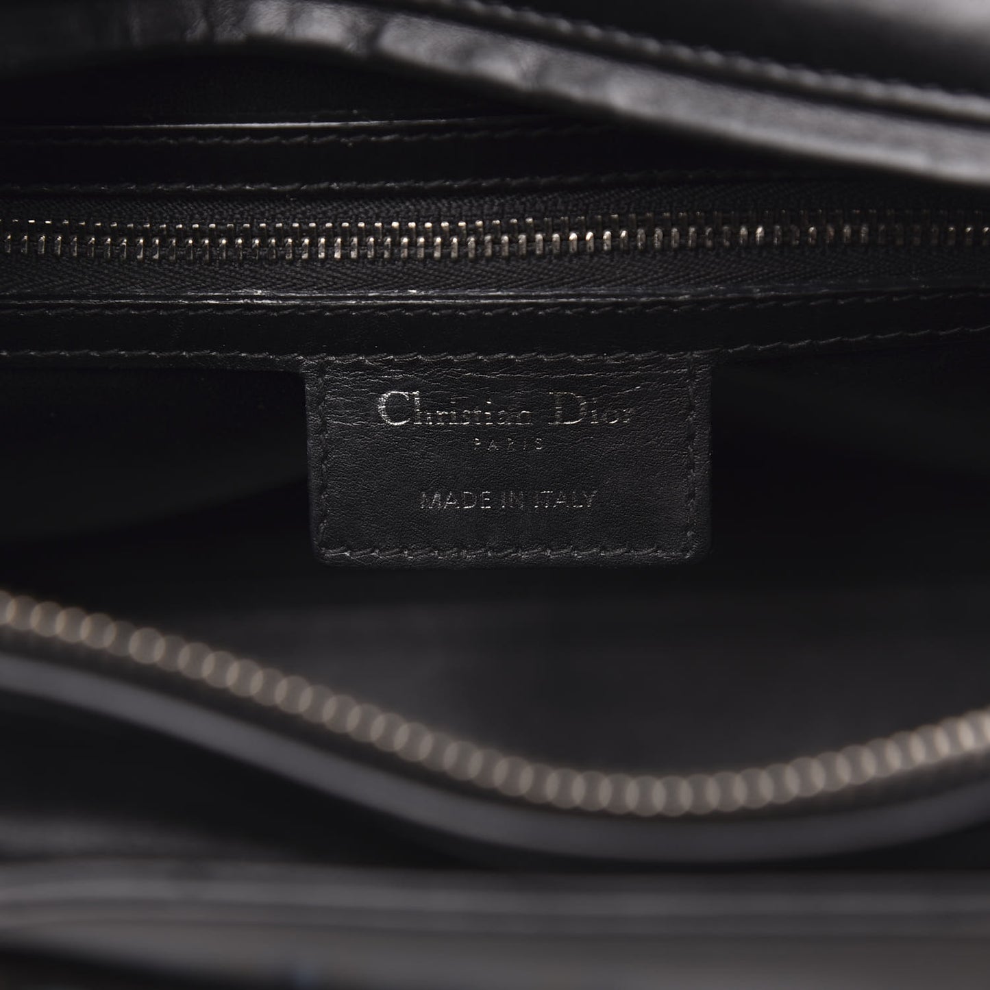 Smooth Calfskin Large Lucky Badges Lady Dior Black