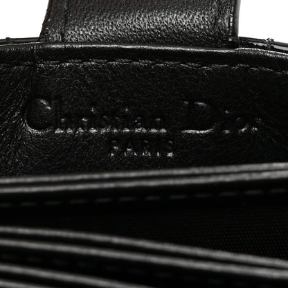 Christian Dior CHRISTIAN DIOR Patent Cannage Lady Dior 5-Gusset Card Holder Black 6 of 9