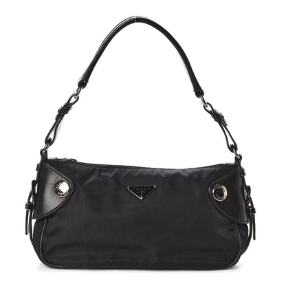 Prada Tessuto Nylon Nappa Shoulder Bag Black 1 of 9