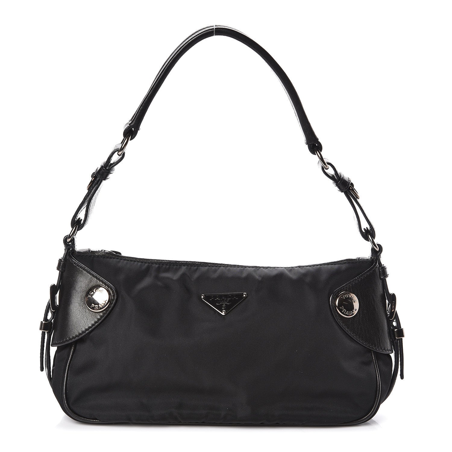 Prada Tessuto Nylon Nappa Shoulder Bag Black 1 of 9