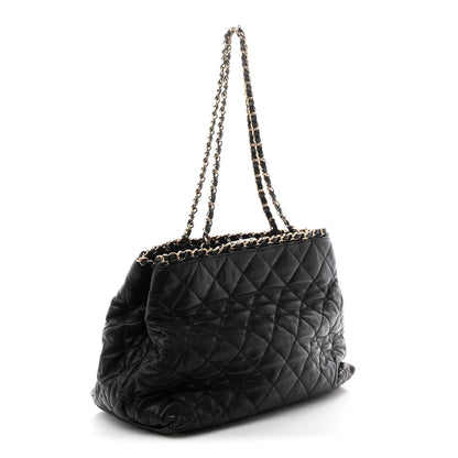 Chanel Calfskin Quilted Small Chain Me Tote Black 3 of 11