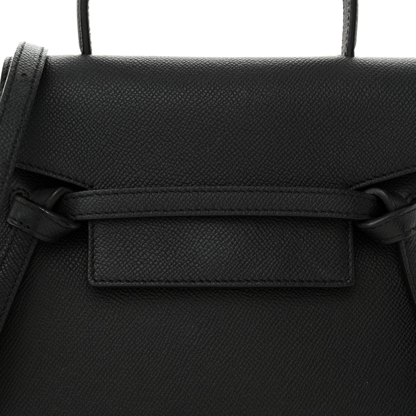 Grained Calfskin Nano Belt Bag Black