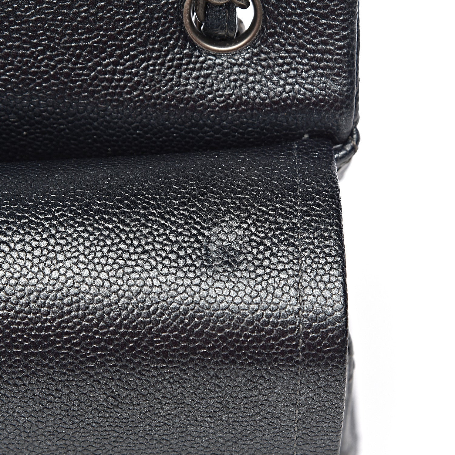 Chanel Pearly Caviar Quilted Jumbo Double Flap Black 9 of 12