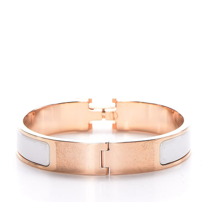Hermes Enamel Narrow Clic Clac H Bracelet PM White 4 of 7