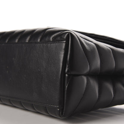 Saint Laurent Calfskin Y Quilted Monogram Small Loulou Chain Satchel Black 7 of 10