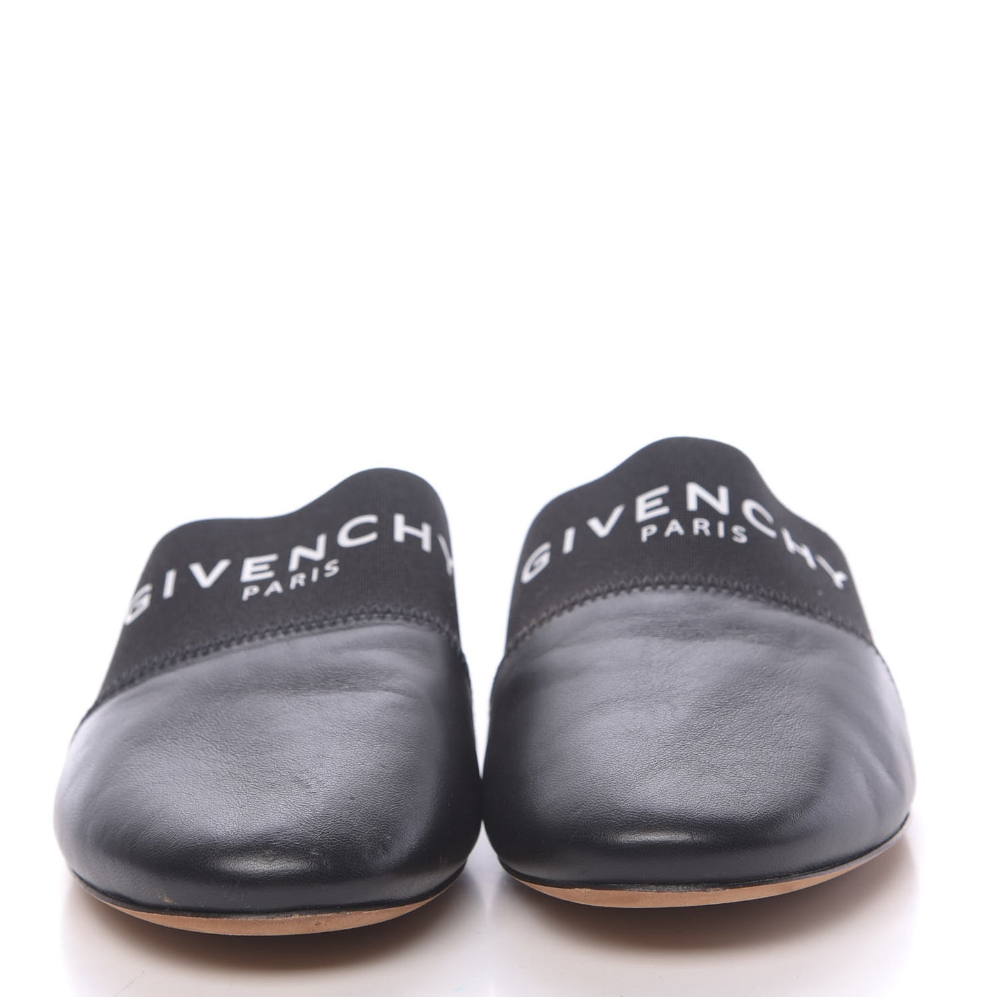 Calfskin Bedford Logo Mule Slides 36.5 Black