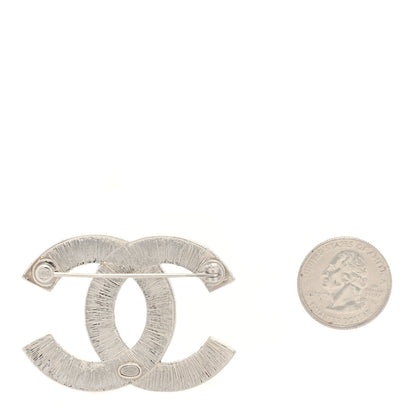Chanel Baguette Crystal CC Brooch Silver 2 of 4