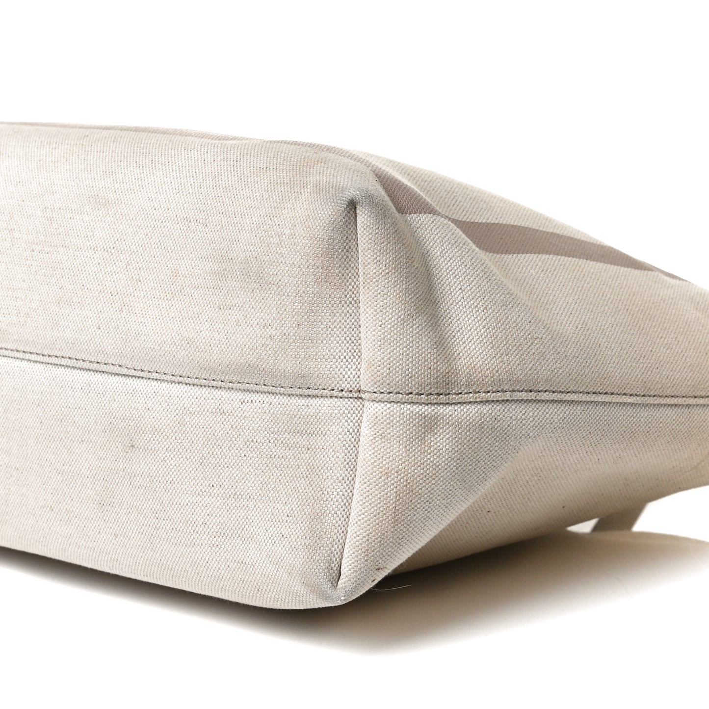 Canvas Calfskin T Tote Beige