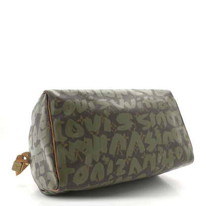 Louis Vuitton Monogram Graffiti Speedy 30 Kaki 4 of 14
