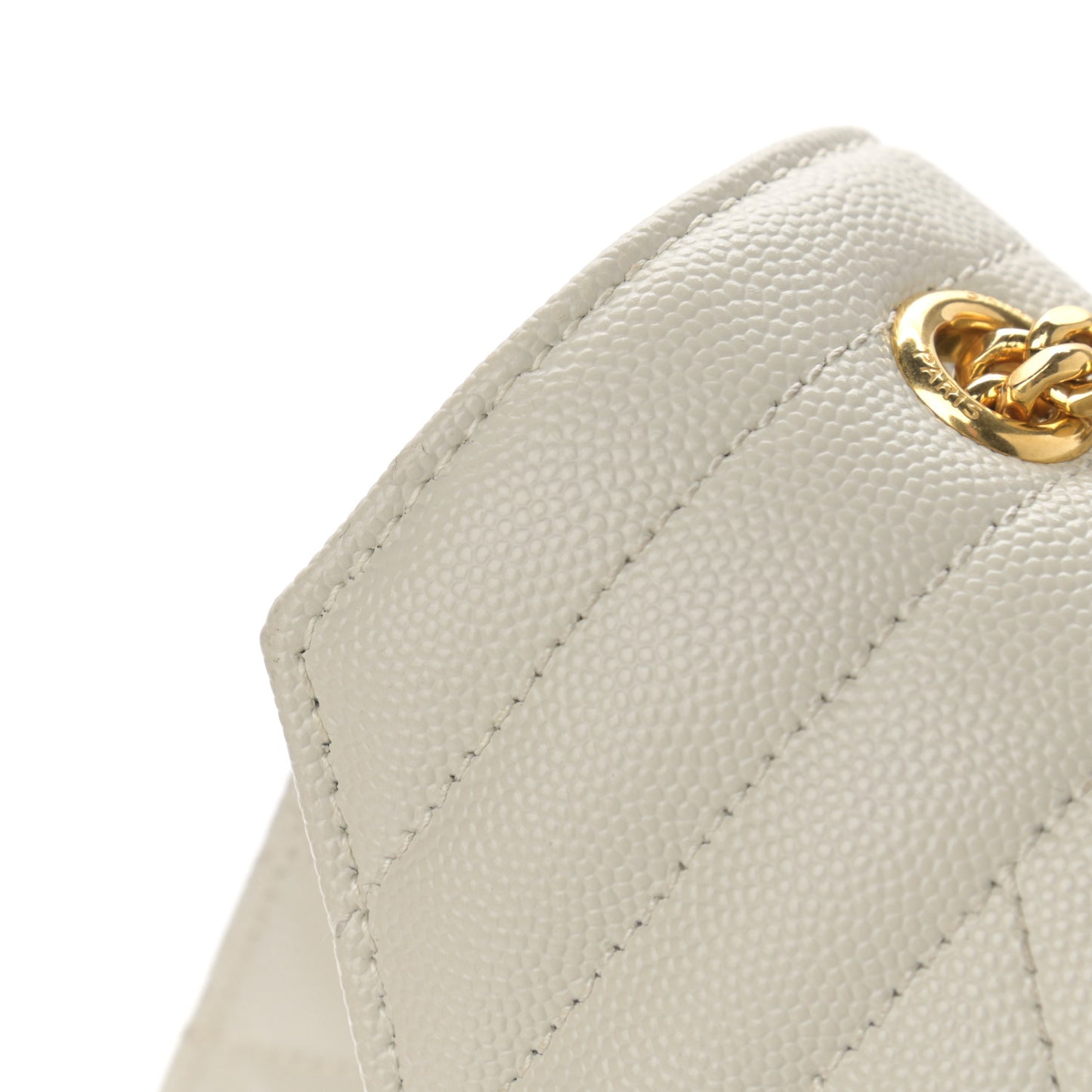 Grain De Poudre Textured Mixed Matelasse Triquilt Small Monogram Satchel Crema Soft