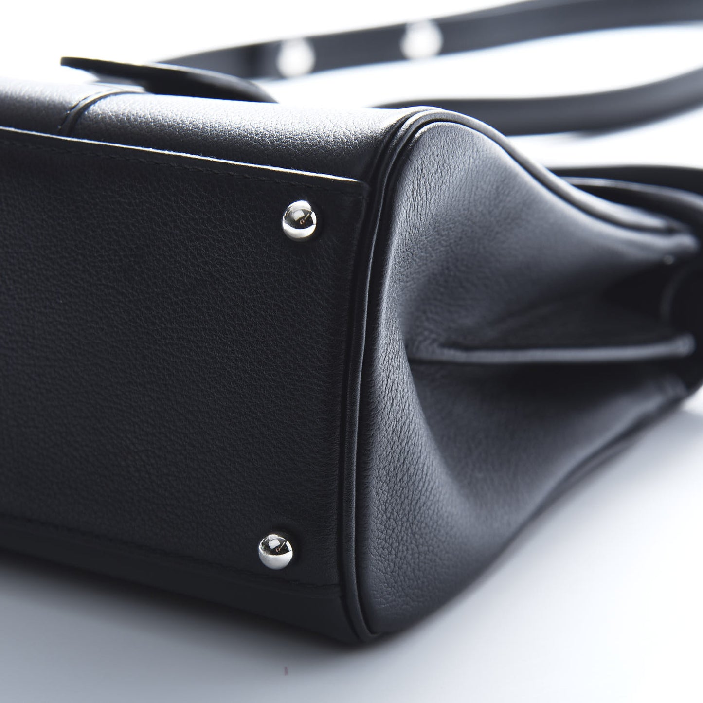 Grained Calfskin Mini Brillant Satchel Black