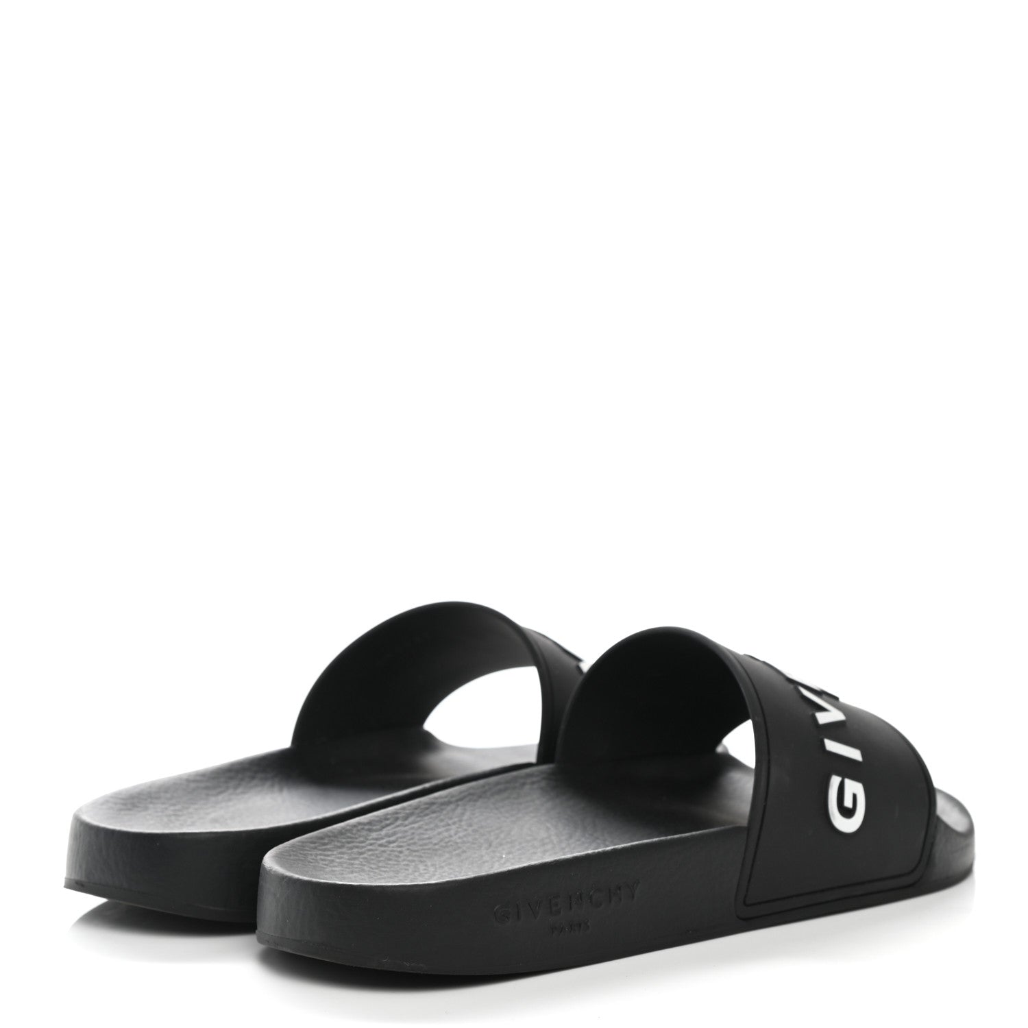 Givenchy Rubber Logo Pool Slide Sandals 38 Black 4 of 13