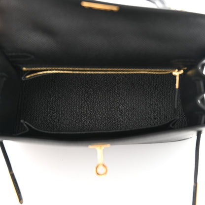 Hermes Epsom Kelly Sellier 25 Black 5 of 11