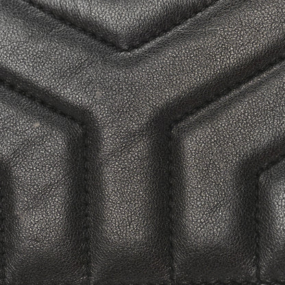 Saint Laurent Lambskin Y Quilted Monogram Loulou Flap Wallet Black 11 of 11