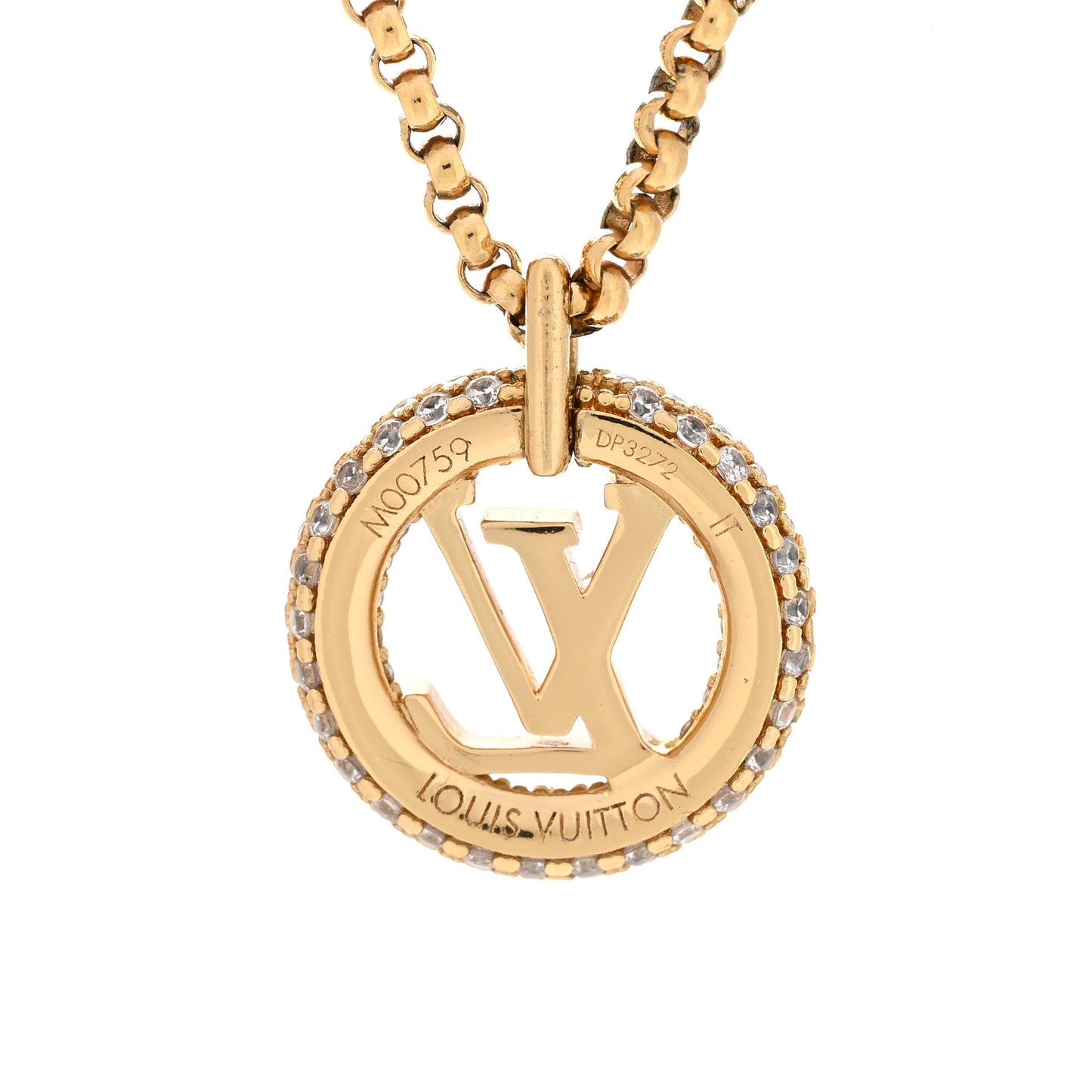 LOUIS VUITTON Metal Crystal Louise By Night Necklace