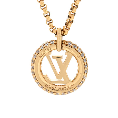 Louis Vuitton LOUIS VUITTON Metal Crystal Louise By Night Necklace 4 of 4