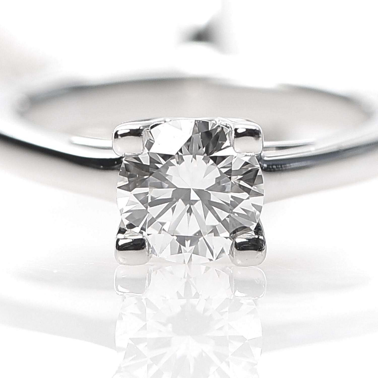Harry Winston Platinum Diamond Engagement Ring Charm Pendant Necklace 6 of 7