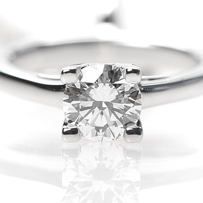 Harry Winston Platinum Diamond Engagement Ring Charm Pendant Necklace 6 of 7