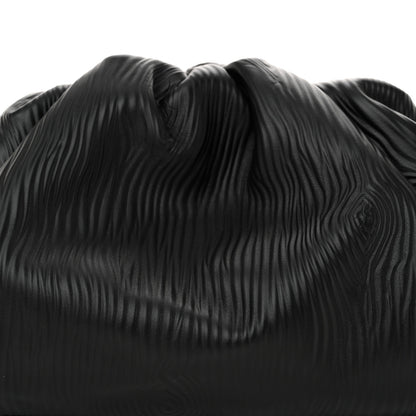 Bottega Veneta Bark Calfskin Embossed The Pouch Oversized Clutch Black 9 of 11